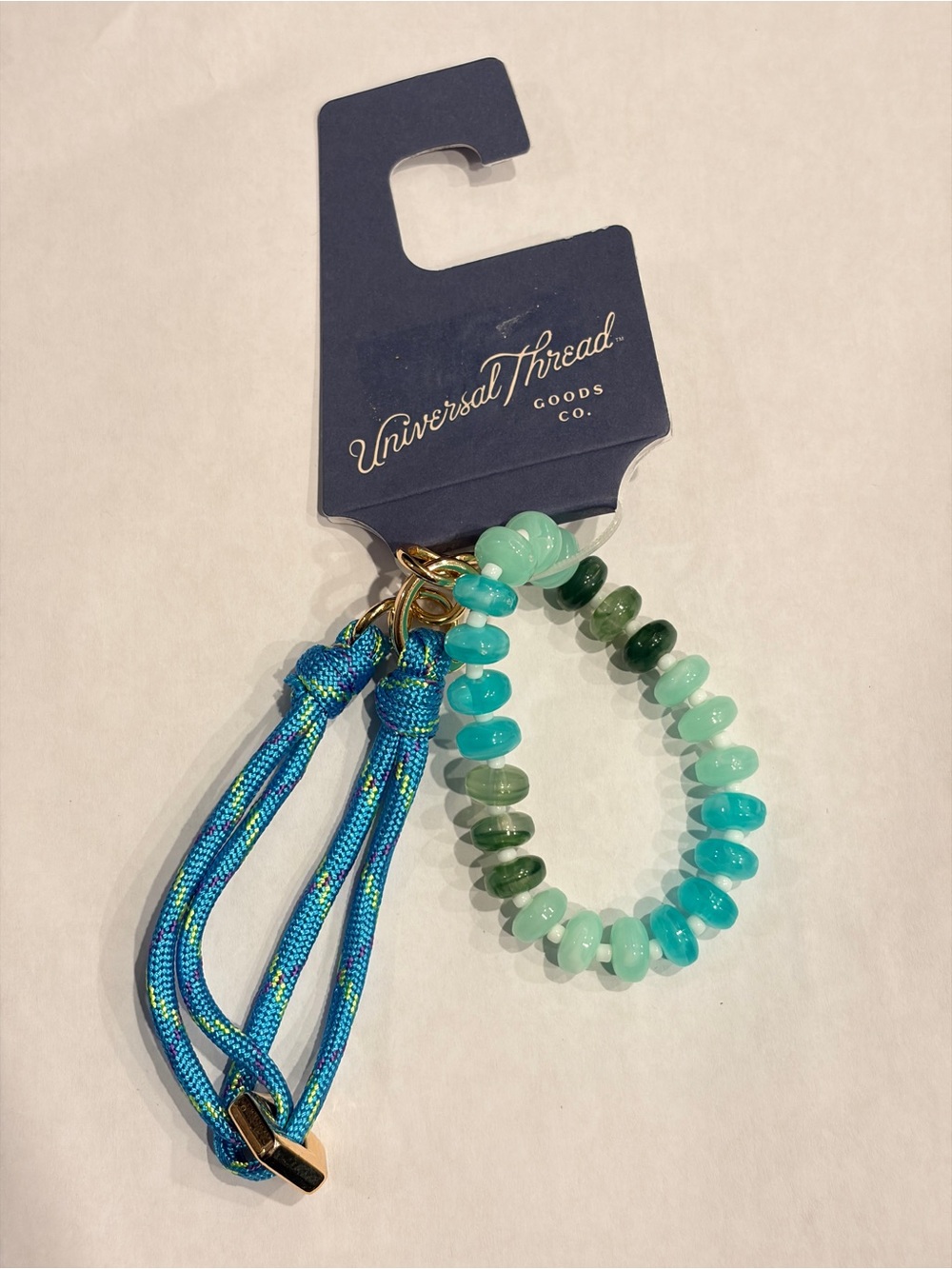 Universal Thread Teal and Green Beaded and Blue Cord Bracelet Set